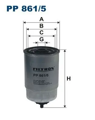 Kraftstofffilter FILTRON PP 861/5 Bild Kraftstofffilter FILTRON PP 861/5