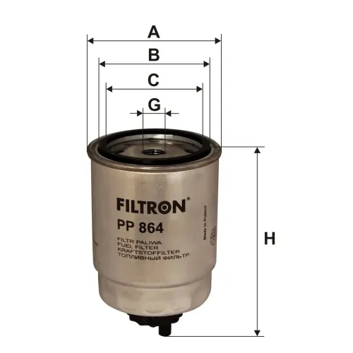 Kraftstofffilter FILTRON PP 864 Bild Kraftstofffilter FILTRON PP 864