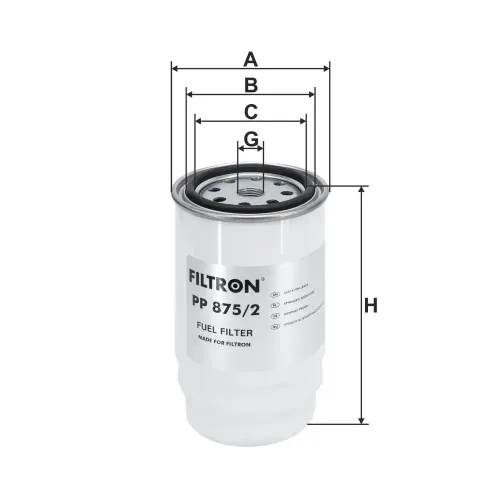 Kraftstofffilter FILTRON PP 875/2 Bild Kraftstofffilter FILTRON PP 875/2