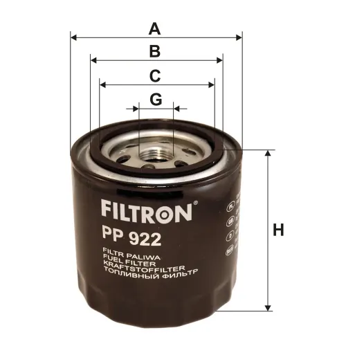 Kraftstofffilter FILTRON PP 922 Bild Kraftstofffilter FILTRON PP 922