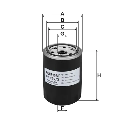 Kraftstofffilter FILTRON PP 922/2 Bild Kraftstofffilter FILTRON PP 922/2