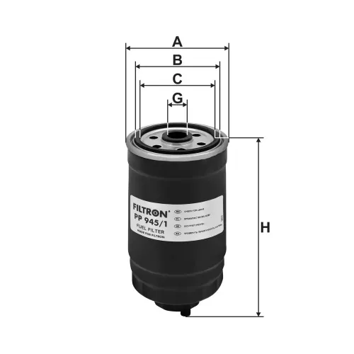 Kraftstofffilter FILTRON PP 945/1 Bild Kraftstofffilter FILTRON PP 945/1