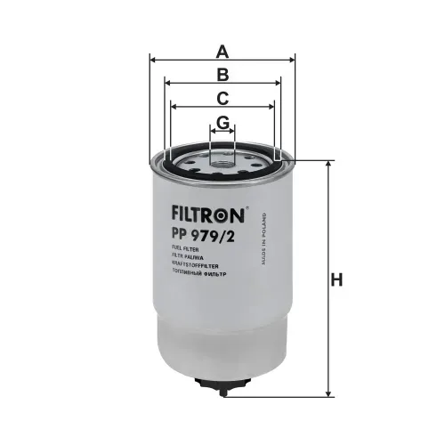 Kraftstofffilter FILTRON PP 979/2 Bild Kraftstofffilter FILTRON PP 979/2