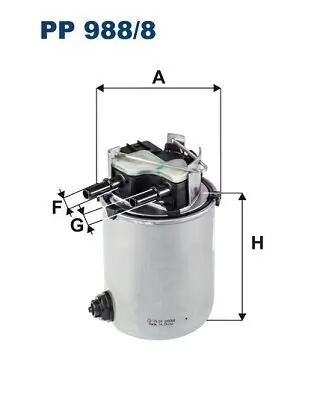 Kraftstofffilter FILTRON PP 988/8 Bild Kraftstofffilter FILTRON PP 988/8