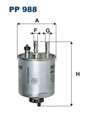 Kraftstofffilter FILTRON PP 988 Bild Kraftstofffilter FILTRON PP 988