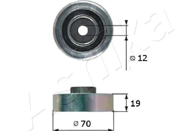 Umlenk-/Führungsrolle, Keilrippenriemen ASHIKA 129-08-815