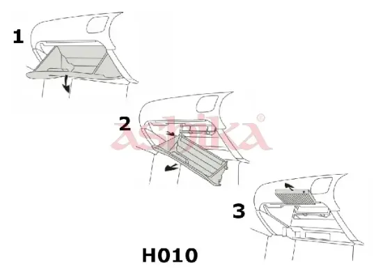 Filter, Innenraumluft ASHIKA 21-H0-H010 Bild Filter, Innenraumluft ASHIKA 21-H0-H010