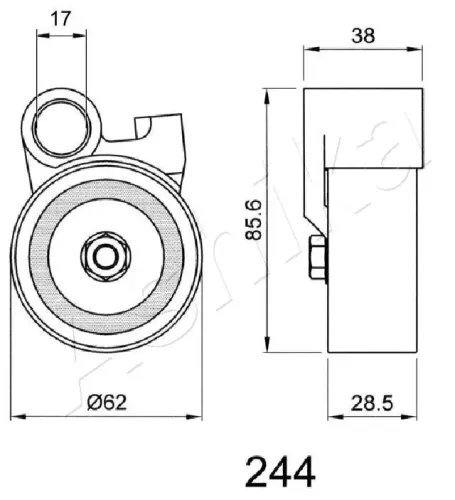 Riemenspanner, Zahnriemen ASHIKA 45-02-244 Bild Riemenspanner, Zahnriemen ASHIKA 45-02-244