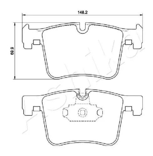 Bremsbelagsatz, Scheibenbremse Vorderachse ASHIKA 50-00-0106 Bild Bremsbelagsatz, Scheibenbremse Vorderachse ASHIKA 50-00-0106