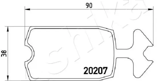 Bremsbelagsatz, Scheibenbremse Vorderachse ASHIKA 50-00-0648 Bild Bremsbelagsatz, Scheibenbremse Vorderachse ASHIKA 50-00-0648