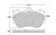 Bremsbelagsatz, Scheibenbremse ASHIKA 50-00-0919