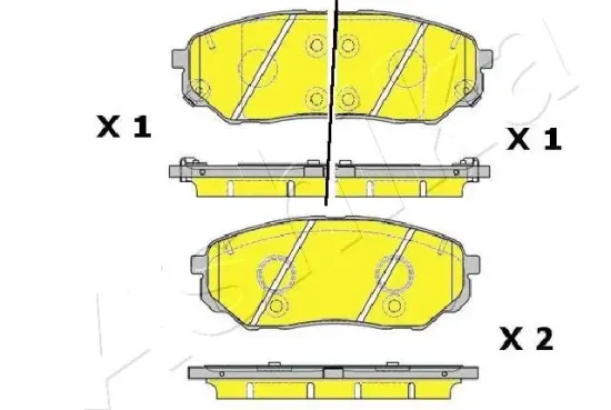 Bremsbelagsatz, Scheibenbremse Vorderachse ASHIKA 50-0K-K30 Bild Bremsbelagsatz, Scheibenbremse Vorderachse ASHIKA 50-0K-K30