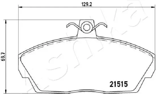 Bremsbelagsatz, Scheibenbremse Vorderachse ASHIKA 50-0L-L13 Bild Bremsbelagsatz, Scheibenbremse Vorderachse ASHIKA 50-0L-L13