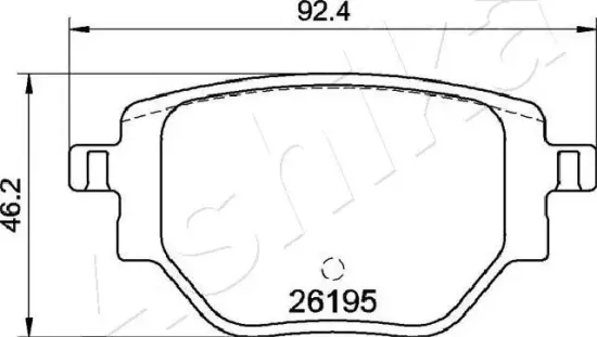 Bremsbelagsatz, Scheibenbremse Hinterachse ASHIKA 51-00-0408 Bild Bremsbelagsatz, Scheibenbremse Hinterachse ASHIKA 51-00-0408
