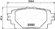 Bremsbelagsatz, Scheibenbremse Hinterachse ASHIKA 51-02-264