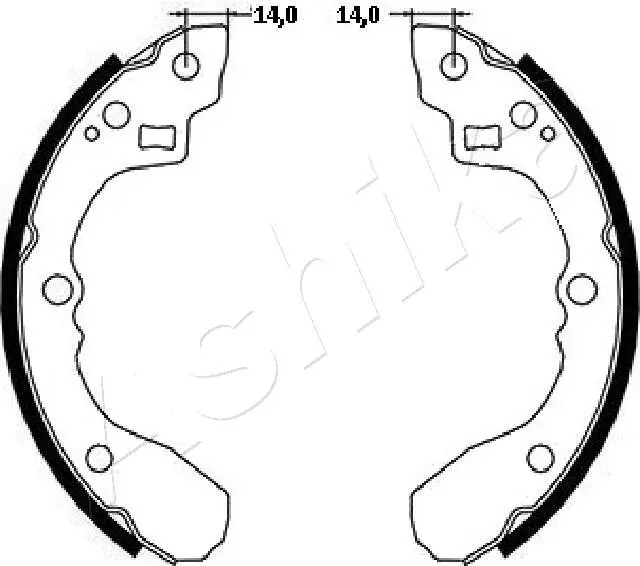 Bremsbackensatz Hinterachse ASHIKA 55-03-398