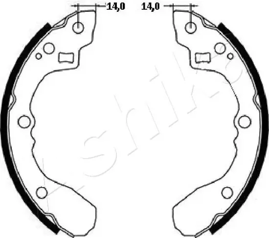 Bremsbackensatz Hinterachse ASHIKA 55-03-398 Bild Bremsbackensatz Hinterachse ASHIKA 55-03-398