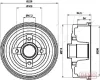 Bremstrommel Hinterachse ASHIKA 56-00-0412C