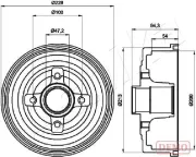 Bremstrommel Hinterachse ASHIKA 56-00-0412C