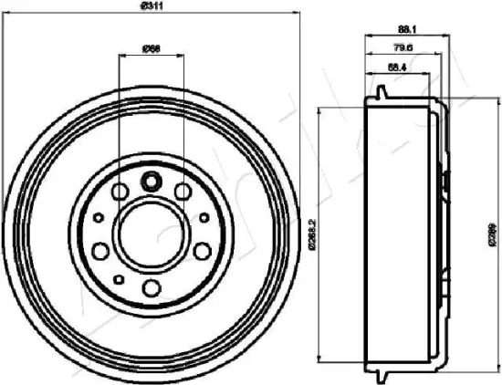 Bremstrommel ASHIKA 56-00-0914 Bild Bremstrommel ASHIKA 56-00-0914