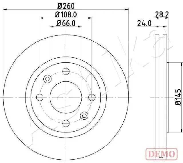 Bremsscheibe Vorderachse ASHIKA 60-00-0632C