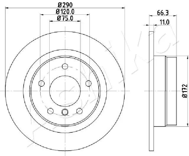 Bremsscheibe ASHIKA 61-00-0103