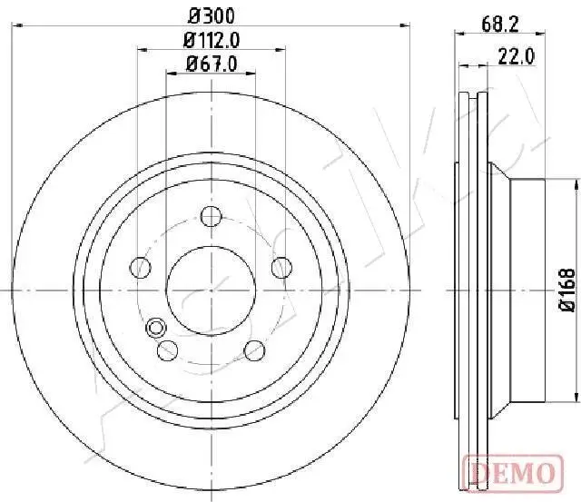 Bremsscheibe Hinterachse ASHIKA 61-00-0514C