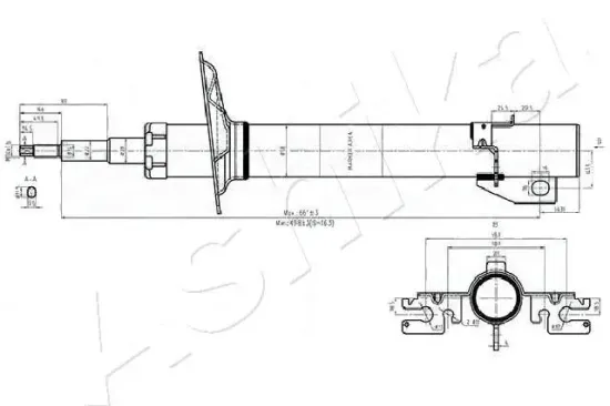 Stoßdämpfer Vorderachse ASHIKA MA-00552 Bild Stoßdämpfer Vorderachse ASHIKA MA-00552