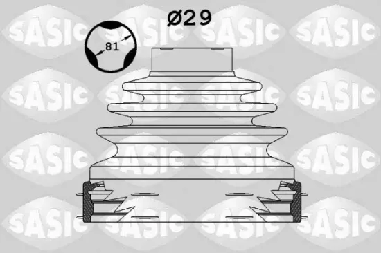 Faltenbalgsatz, Antriebswelle getriebeseitig SASIC 1900024 Bild Faltenbalgsatz, Antriebswelle getriebeseitig SASIC 1900024