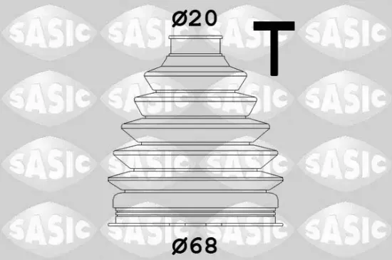 Faltenbalgsatz, Antriebswelle radseitig SASIC 1900033 Bild Faltenbalgsatz, Antriebswelle radseitig SASIC 1900033