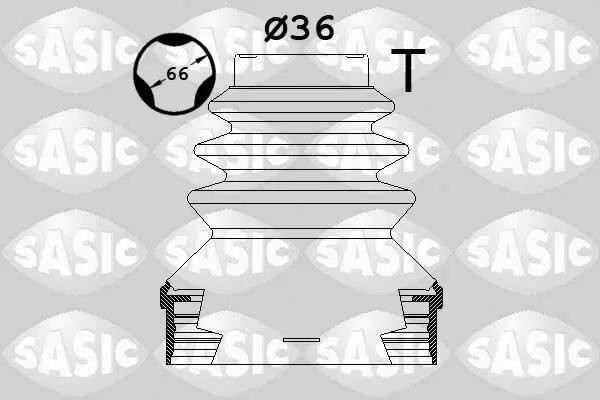Faltenbalgsatz, Antriebswelle getriebeseitig Vorderachse rechts SASIC 1900036