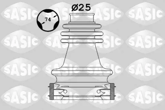 Faltenbalgsatz, Antriebswelle getriebeseitig SASIC 1904048 Bild Faltenbalgsatz, Antriebswelle getriebeseitig SASIC 1904048