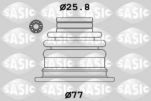 Faltenbalgsatz, Antriebswelle Vorderachse links getriebeseitig SASIC 1904052