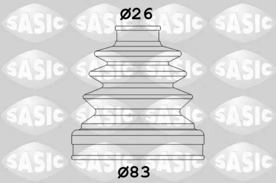 Faltenbalgsatz, Antriebswelle getriebeseitig SASIC 1906017 Bild Faltenbalgsatz, Antriebswelle getriebeseitig SASIC 1906017