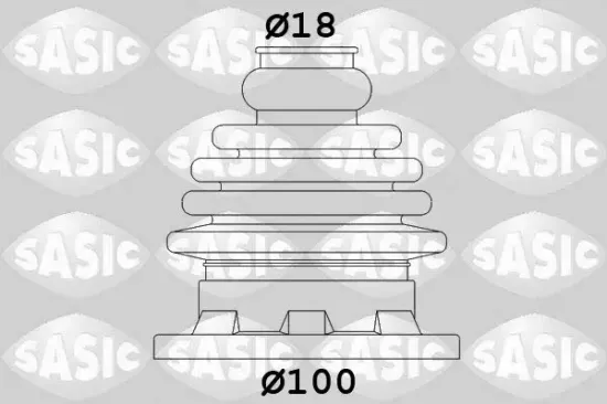 Faltenbalgsatz, Antriebswelle Vorderachse links getriebeseitig SASIC 1906034 Bild Faltenbalgsatz, Antriebswelle Vorderachse links getriebeseitig SASIC 1906034