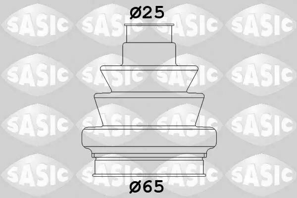 Faltenbalgsatz, Antriebswelle getriebeseitig SASIC 1906035