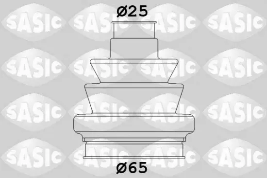 Faltenbalgsatz, Antriebswelle getriebeseitig SASIC 1906035 Bild Faltenbalgsatz, Antriebswelle getriebeseitig SASIC 1906035