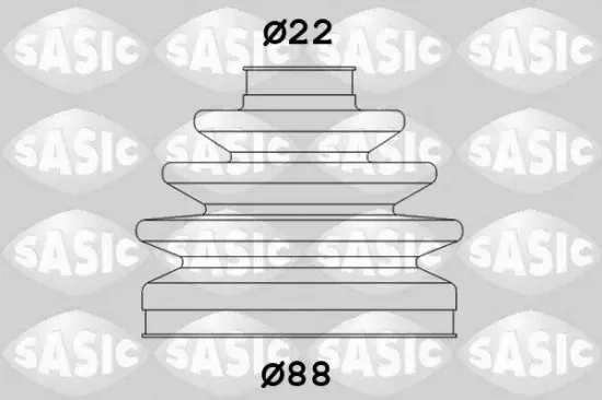 Faltenbalgsatz, Antriebswelle Vorderachse radseitig SASIC 1906099 Bild Faltenbalgsatz, Antriebswelle Vorderachse radseitig SASIC 1906099