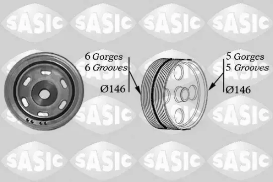 Riemenscheibe, Kurbelwelle SASIC 2150017 Bild Riemenscheibe, Kurbelwelle SASIC 2150017