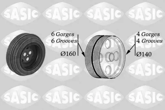 Riemenscheibe, Kurbelwelle SASIC 2150028 Bild Riemenscheibe, Kurbelwelle SASIC 2150028