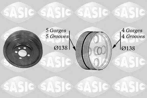 Riemenscheibe, Kurbelwelle SASIC 2156001 Bild Riemenscheibe, Kurbelwelle SASIC 2156001