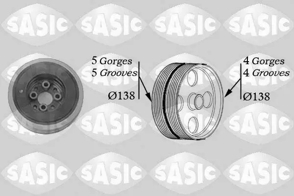 Riemenscheibe, Kurbelwelle SASIC 2156004