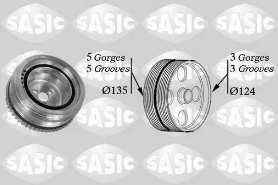 Riemenscheibe, Kurbelwelle SASIC 2156045 Bild Riemenscheibe, Kurbelwelle SASIC 2156045