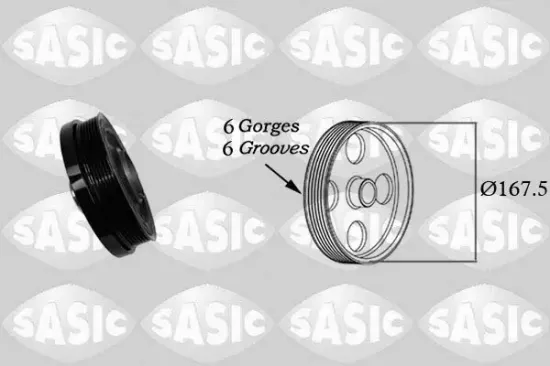 Riemenscheibe, Kurbelwelle SASIC 2156078 Bild Riemenscheibe, Kurbelwelle SASIC 2156078