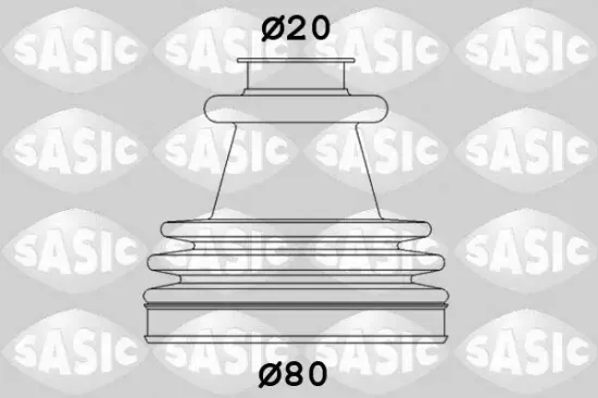 Faltenbalgsatz, Antriebswelle radseitig SASIC 2933773 Bild Faltenbalgsatz, Antriebswelle radseitig SASIC 2933773