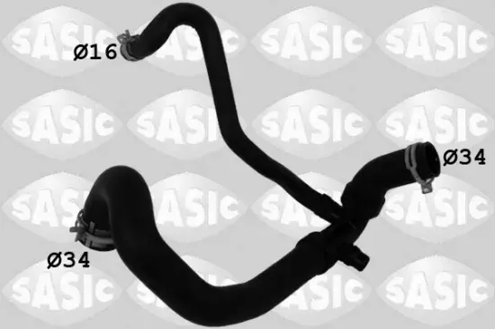 Kühlerschlauch links unten SASIC 3400199 Bild Kühlerschlauch links unten SASIC 3400199