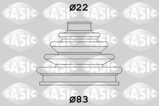 Faltenbalgsatz, Antriebswelle radseitig SASIC 4003437 Bild Faltenbalgsatz, Antriebswelle radseitig SASIC 4003437
