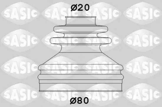Faltenbalgsatz, Antriebswelle getriebeseitig SASIC 4003467 Bild Faltenbalgsatz, Antriebswelle getriebeseitig SASIC 4003467