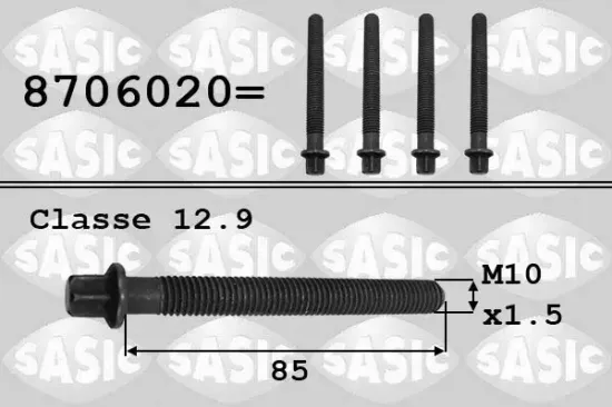 Riemenscheibenschraube SASIC 8706020 Bild Riemenscheibenschraube SASIC 8706020