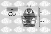 Thermostat, Kühlmittel SASIC 9000106